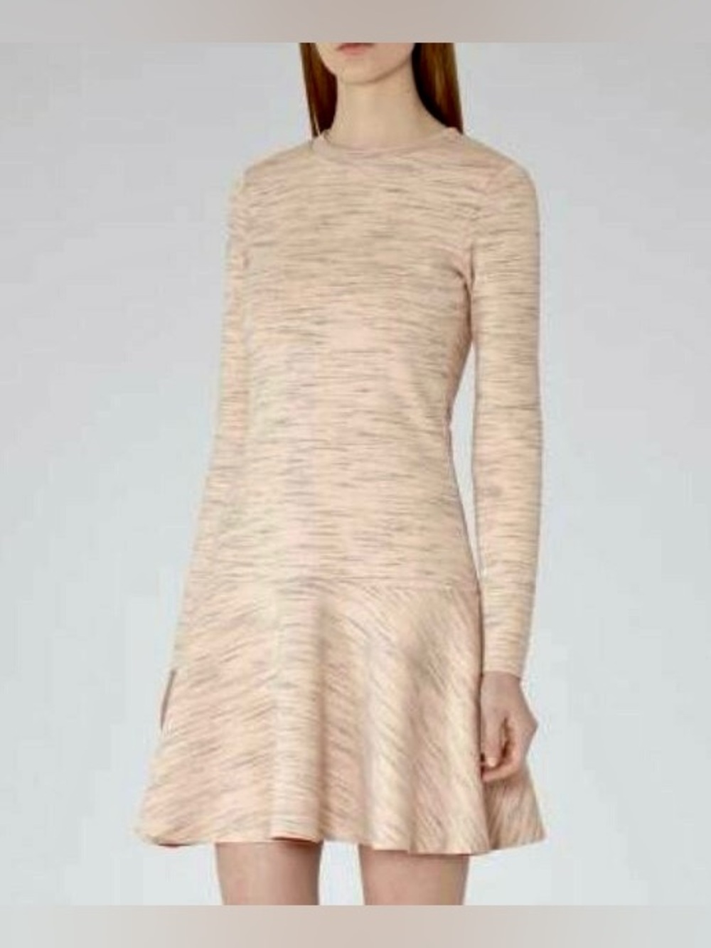 Reiss Bessy Long-Sleeve Flared Knit Dress Sz 4